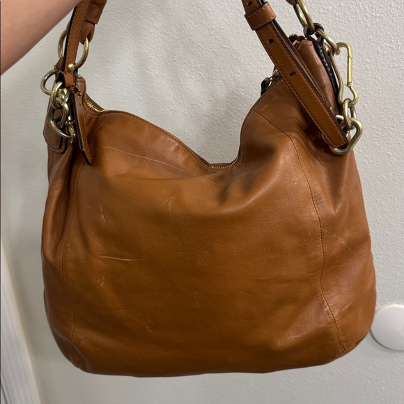 Coach Kristin Brown Leather Hobo Bag with Gold Accents - Picture 10 of 17